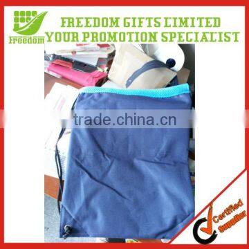 Printed Promotional Polyester Mesh Wholesale Drawstring Bag