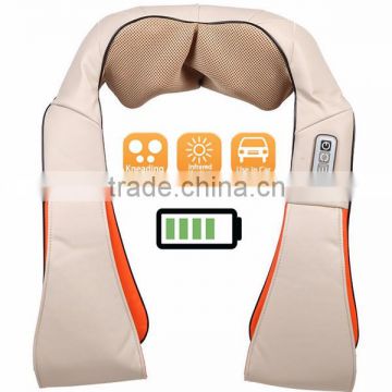 Cordless Battery Operated Shiatsu Neck and Shoulder Massager / Body Massager