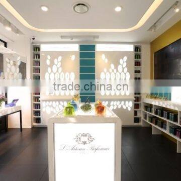 Free design modern boutique shop perfume shop kiosk design display cabinet