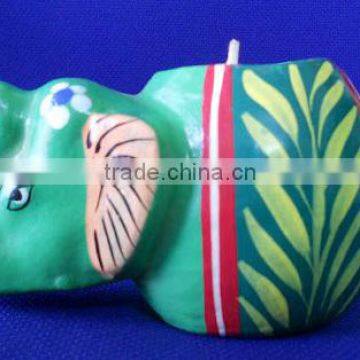 Paper Mache Mashi Candle Elephant Design X Mas Decoration Handmade Art And Craft designer Candle