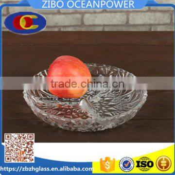 Glass dish glass plate fruits nuts candy storage plate