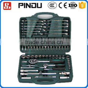 78pcs cr-v auto repair tool box 1 inch drive socket set