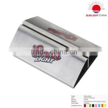 stainless steel menu holder/table menu holder/menu stand