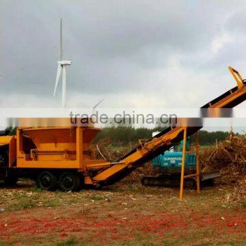 Towable 380-420HP 30-40Tons/hr Biofuel Chipper Shredder