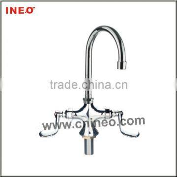 Double Handle Single Hole Swivel Base Kitchen Faucet