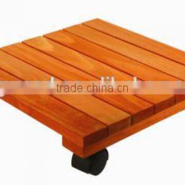 FSC Wooden Square Plant Mover with BSCI in factory for wholesale