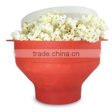 Collapsible Silicone Popcorn Popper,Microwaveable Silicone Popcorn Bucket