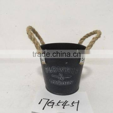 Cheap Custom Printed Bulk Black Rustic Mini Bonsai Flower Pot