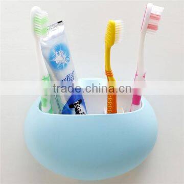 Wall Mount Plastic Colorful Simple Bath Toothbrush Holder Stand