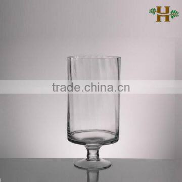 cylinder glass vase with pedestal,handmade goblet vases glass,stemware vases glass