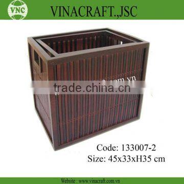 Laundry bamboo basket set of 3
