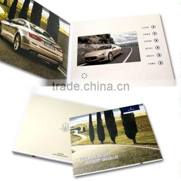 7 inch invitation lcd video greeting card brochure card