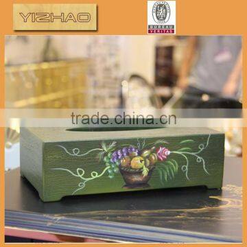 Unfinished Wooden Napkin Holder, Hand Painting Delicate Wooden Tissue Box photo-3