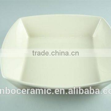 Ivory Colored Ceramic Bakeware With Lid , Ceramic Casserole Dish Serving Tray photo-2
