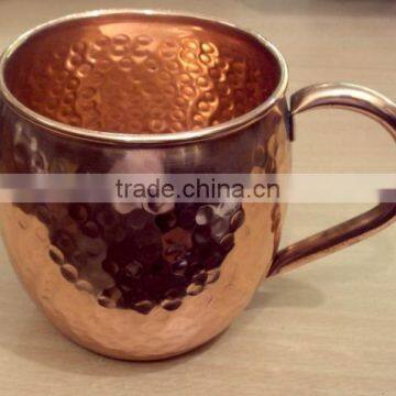 AMAZON BEST SELLING FDA APPROVED 470 ML 100% PURE COPPER BARREL HAMMERED MOSCOW MULE MUG photo-4