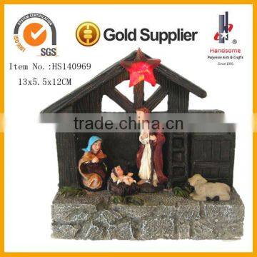 5" resin craft christmas led village houses decorations