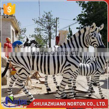 China cheap outdoor life size fiberglass zebra sculpture NTRS666S