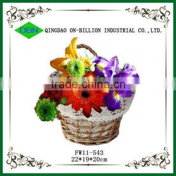 Wholesale gift wicker hanging wall flower basket