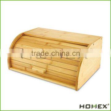 Bamboo Bread Box - Roll Top Closure Homex BSCI/Factory