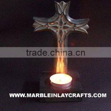 Tea Light Stone Candle Lamp