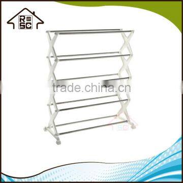 NBRSC Cheap Portable 5 Tier Foldable Stainless Steel Plastic Shoe Rack Shoes Storage Rack photo-4
