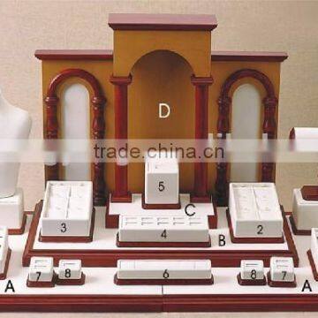 China exhibitor organizer for shop counter and store window leather jewelry display set