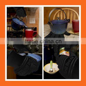 BBQ Gloves Heat Resistant Oven Mitts Glove Potholder Kitchen Grilling Baking Cooking photo-4