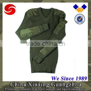 Quality Army Woolen Acrylic Blend Woven Uniform Sweater With TC Patches photo-3