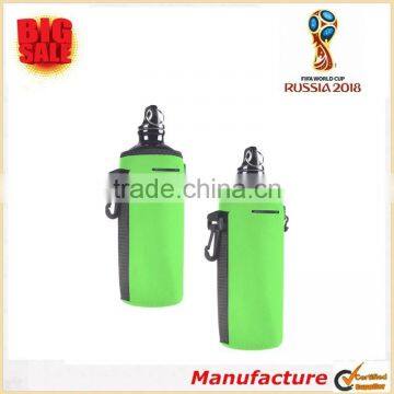 2018 World Cup Gifts Neoprene Water Bottle Cooler Bag Cheap Protable Optional Color Bottle Cooler Sleeve for Sports & Outdoors