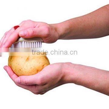 Kitchen Utensil Plastic Finger Handy Vegetable Fruit Cleaning Brush Veggie Scrub Brush photo-4