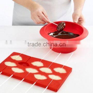 Pop Kiss Biscuit Chocolate Mold Lip Shaped Lollipops Silicone Form photo-3