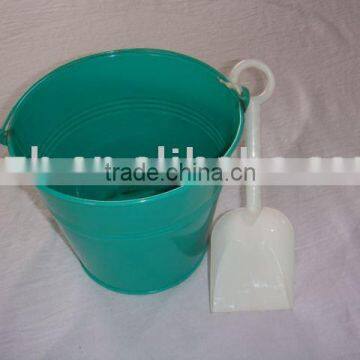 home decoration green metal Pail & shovel set