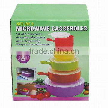 5pcs Microware Casseroles