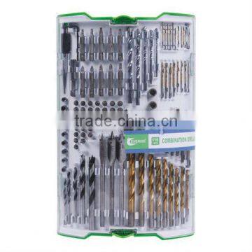 116pcs metal drill bit,masonry drill,wood drill set in plastic case