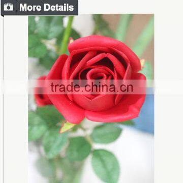 Newest Design Bouquet Wedding Real Touch Silk Artificial Flower Rose photo-4
