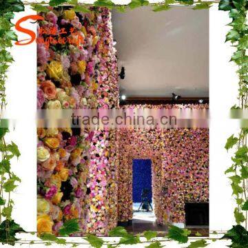 Best Quality Personized Rose and Peony Artificial Flower Wall for Stage Background Decoration photo-3