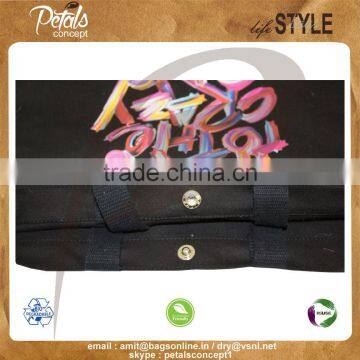 PP Laminated Jute Tote Bag With Two Color Overall Umbrella Print & With Strong Web Handle photo-6