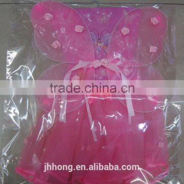 pink costume butterfly wings set for kids