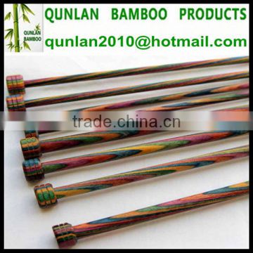 Single Pointed Wooden Multicoloured Needles