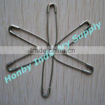 Silver coilless U shaped safety pin for needlework
