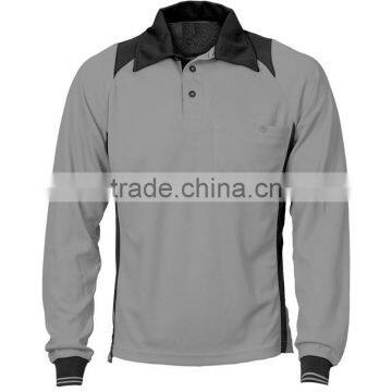 COOL-BREEZE CONTRAST MESH POLO - LONG SLEEVE