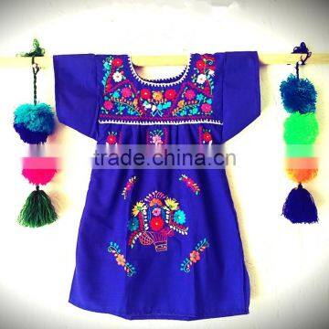2016 Boho Hand Embroidery Design Cotton Dress For Baby Gril Kids Children Frock Dresses HSD5471 photo-6