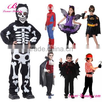 Wholesale Black Hood Skeleton Halloween Kids Costumes