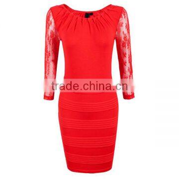 Fashion Latest Trendy Red Short Tight Sexy Girls in Tight Dresses photo-2