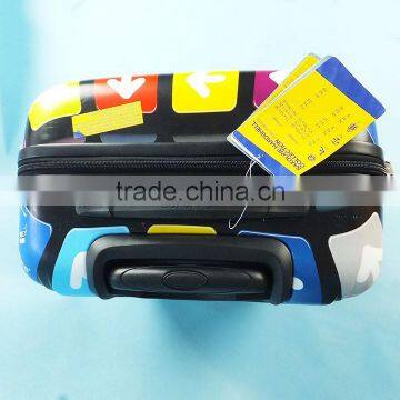 150704b Bags Leopard Trolley Luggage Printed ABS Luggage Stocklots photo-2