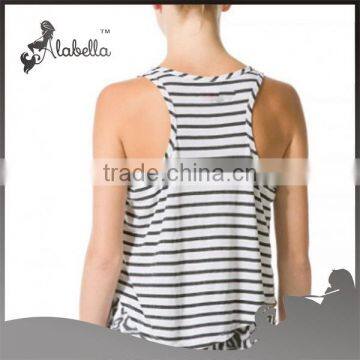 Hot Sexy Girl Photo Tank Tops Skinny Stripes Vest photo-2