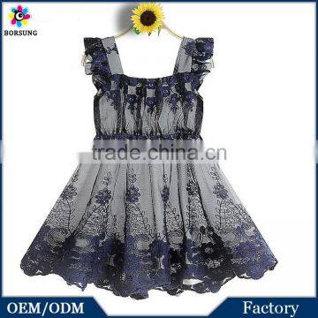 2015 Child For Girls Frock Designs Sleeveless Blue Organza Satin Plus Size Party Prom Flower Girl Summer Wedding Dresses