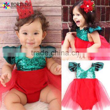 New style baby girl dresses big bowknot puff short sleeve Sequins tutu skirt kids boutique summer clothing