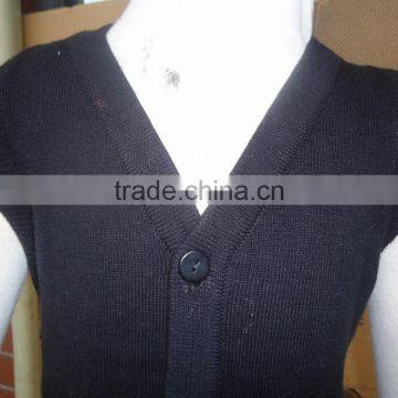 Baby Kids V-neck Button Down Sleeveless Sweater Vests With Pockets photo-3