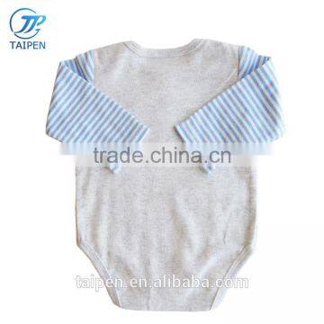 Wholesale Baby Boys Clothes Stripe Long Sleeve Baby Bodysuit With Pocket photo-3